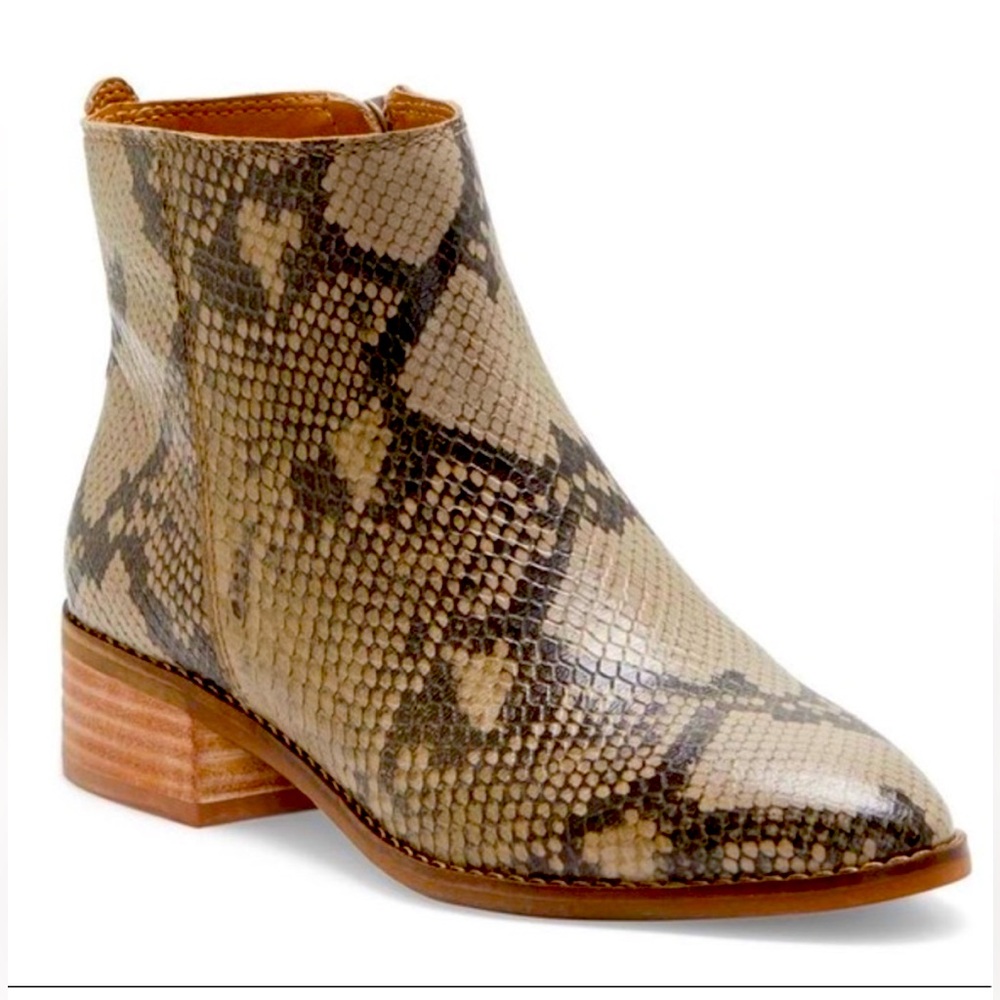 Lucky Brand Women's Snakeskin Ankle Boots🐍